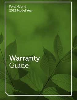 2012 Hybrid Warranty Guide